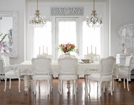 all white dining!