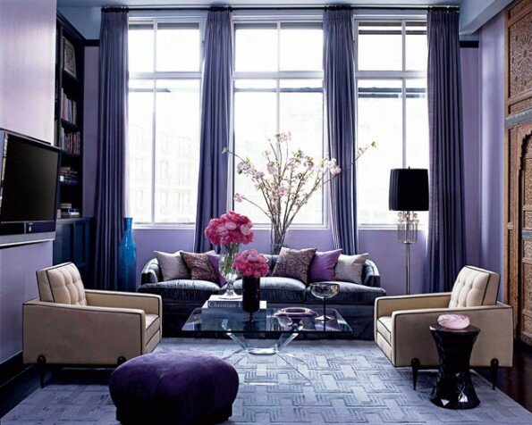 purple living room