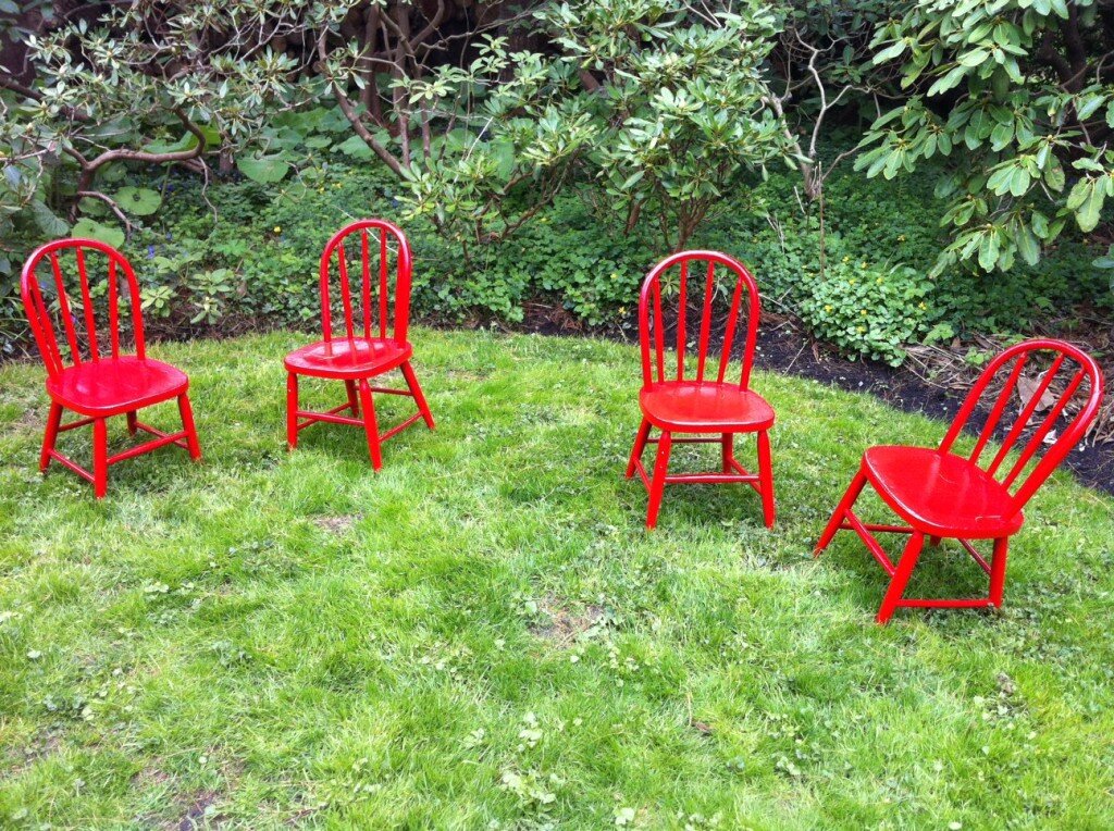 Sakonnet Gardens Red Chairs